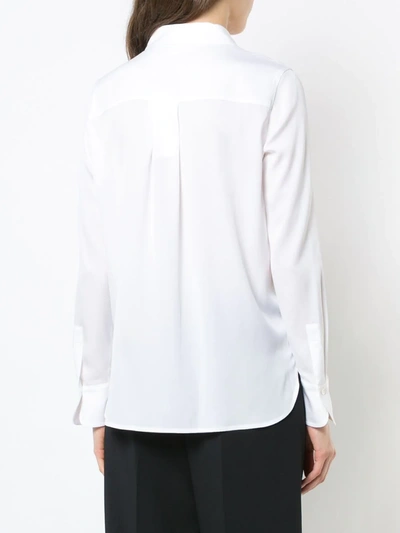 Shop Vince Classic Collar Shirt In White