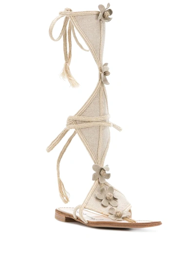 Pre-owned Prada Open Toe Sandals In Neutrals