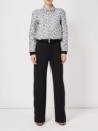 Shop Giambattista Valli Jacquard Bomber Jacket In Black