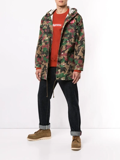 Shop Supreme Field Hooded Parka Jacket In Multicolour