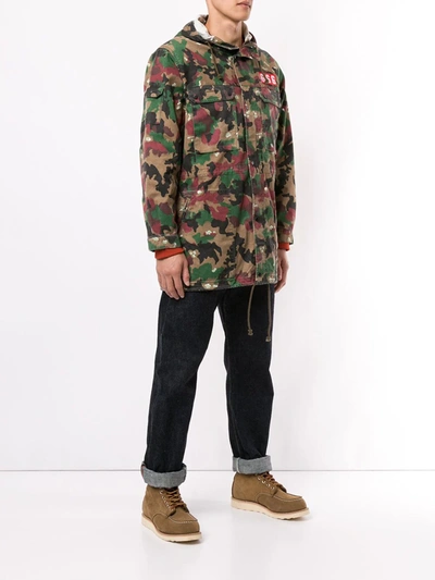 Shop Supreme Field Hooded Parka Jacket In Multicolour