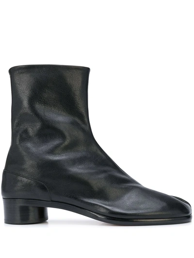 Shop Maison Margiela Tabi 30mm Ankle Boots In Black