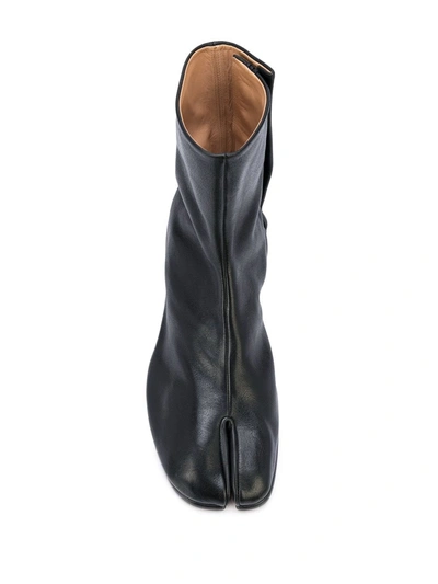 Maison Margiela Brown Tabi Ankle Boots In Black