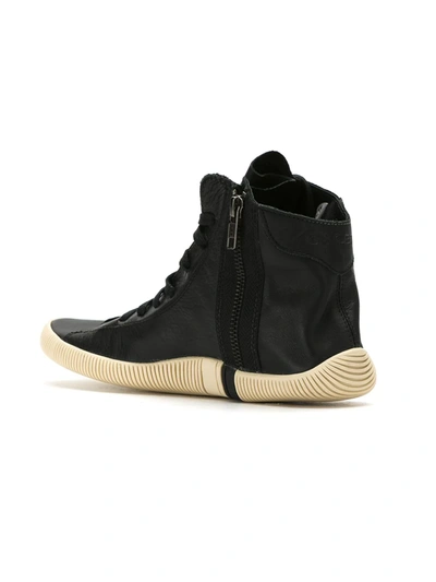 Shop Osklen Leather Hi-top Sneakers In Black
