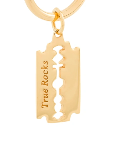 Shop True Rocks Razor Hoop Earring In Gold