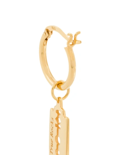 Shop True Rocks Razor Hoop Earring In Gold