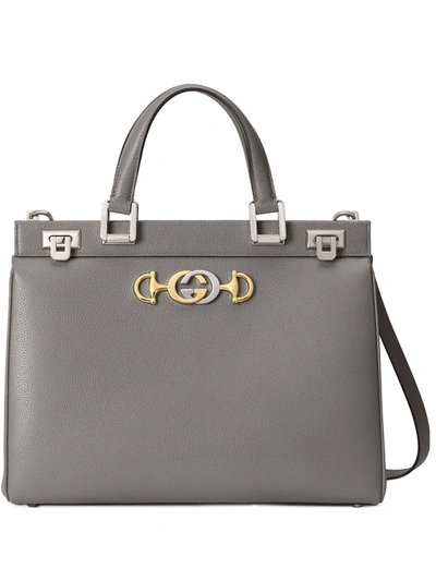 Shop Gucci Zumi Tote Bag In Grey