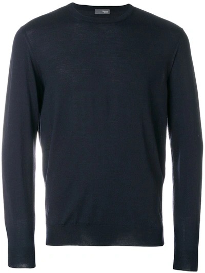 Shop Drumohr Crew Neck Sweater In Blue