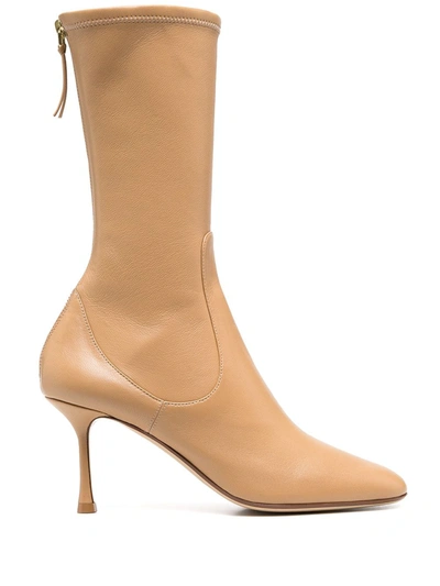 Shop Francesco Russo Rear-zip Ankle Boots In Brown