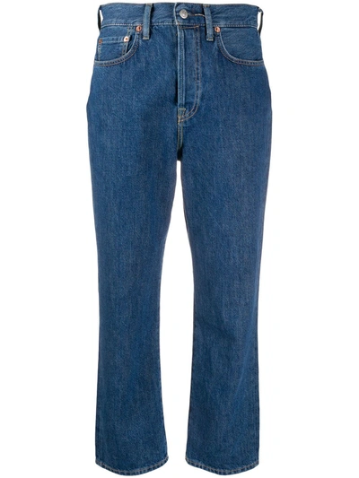 Shop Acne Studios Mece Straight-leg Cropped Jeans In Blue