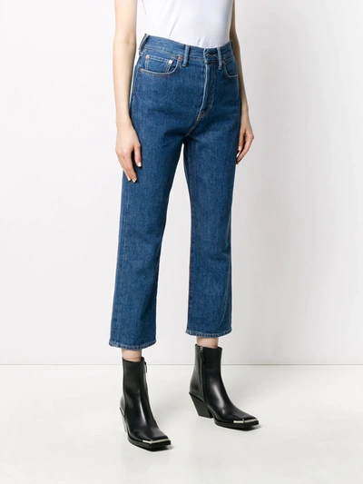 Shop Acne Studios Mece Straight-leg Cropped Jeans In Blue