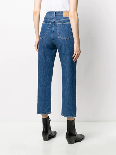 Shop Acne Studios Mece Straight-leg Cropped Jeans In Blue