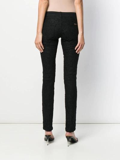 Shop Philipp Plein Lace Skinny Jeans In Black