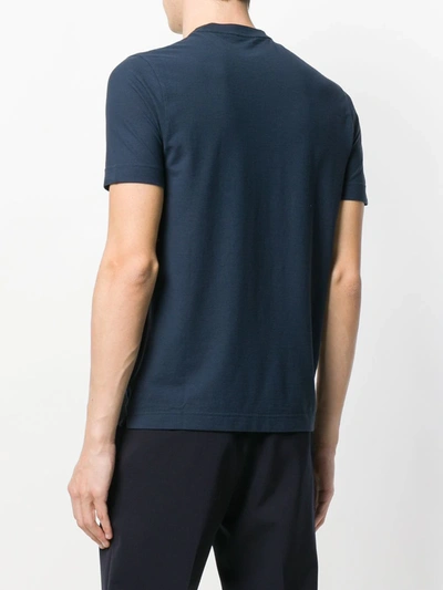Shop Zanone Short Sleeved T-shirt In Blue