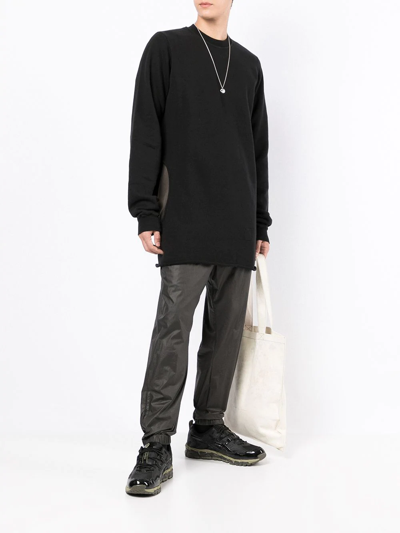 Rick Owens Drkshdw Cut-out Cotton Sweatshirt In Schwarz