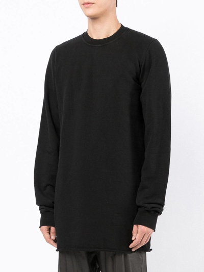 Rick Owens Drkshdw Cut-out Cotton Sweatshirt In Schwarz