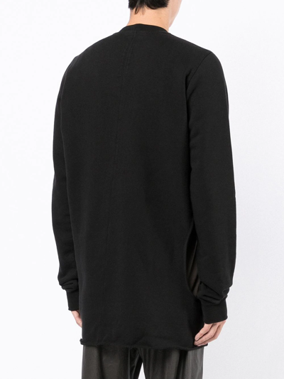 Rick Owens Drkshdw Cut-out Cotton Sweatshirt In Schwarz