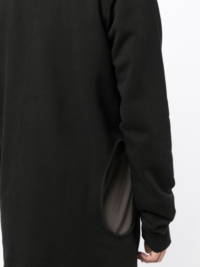 Rick Owens Drkshdw Cut-out Cotton Sweatshirt In Schwarz