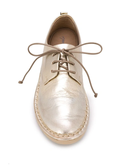 Shop Marsèll Metallic-effect Lace-up Shoes In Gold