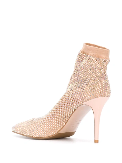 Shop Le Silla Gilda Sock Pumps In Neutrals