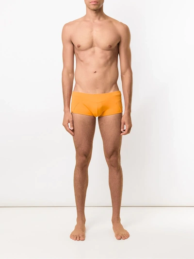 Shop Amir Slama Swim Trunks In Orange