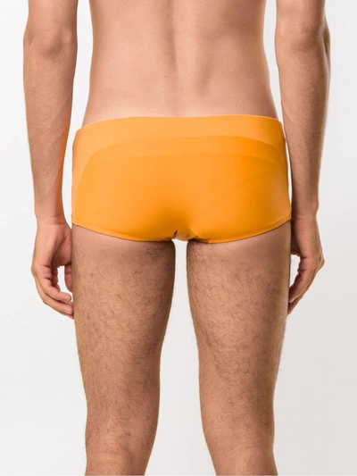Shop Amir Slama Swim Trunks In Orange