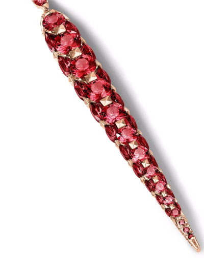 Shop Boghossian 18kt Rose Gold Merveilles Icicle Ruby Medium Earrings In 红色