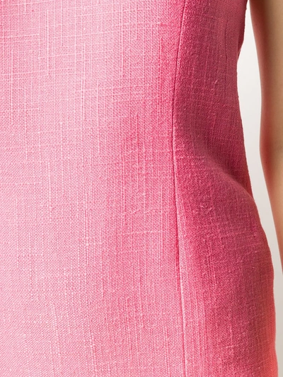 Pre-owned Chanel 2000s Textured Sleeveless Mini Dress In Pink