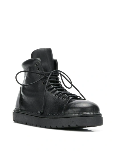 Shop Marsèll Flatform Lace-up Boots In Black