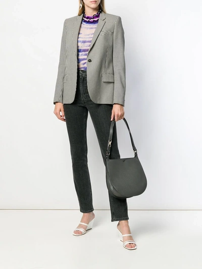 Valextra Mini Hobo Weekend Leather Shoulder Bag In Grey