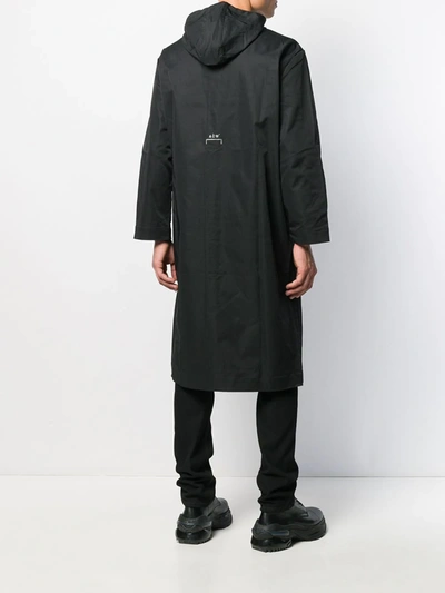 Shop A-cold-wall* Logo Hooded Raincoat In Black