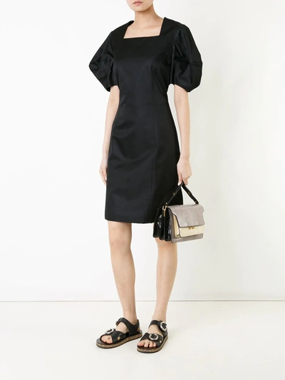 Pre-owned Comme Des Garçons Exaggerated Sleeve Dress In Black