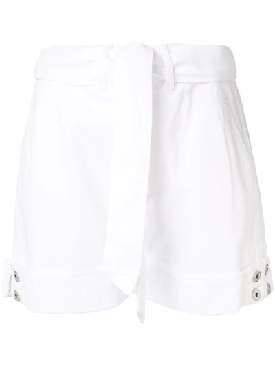 Shop Jonathan Simkhai Taylor Denim Shorts In White