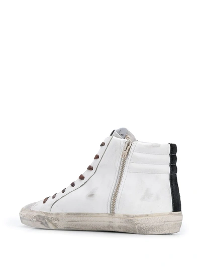 Shop Golden Goose Slide High-top Sneakers In White