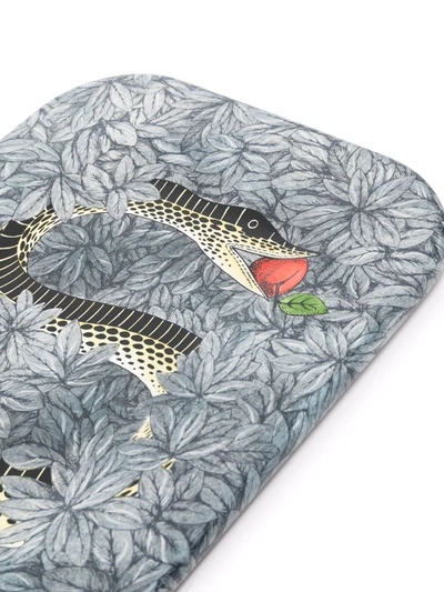 Shop Fornasetti Original Sin Snake-print Tray In Grey