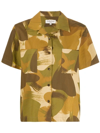 Shop Ymc You Must Create Brush Stroke Print Shirt In Neutrals