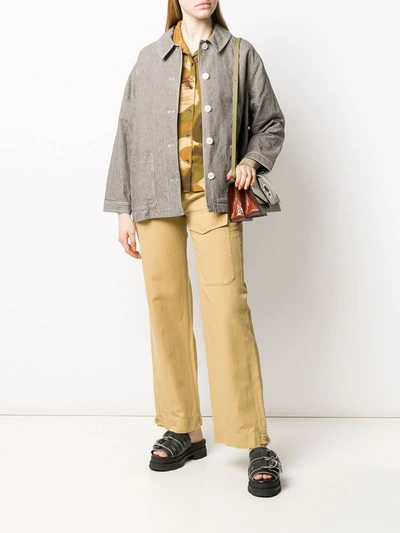 Shop Ymc You Must Create Brush Stroke Print Shirt In Neutrals