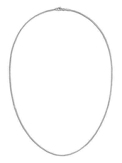 Shop John Hardy Box Chain 2mm Necklace In Silver