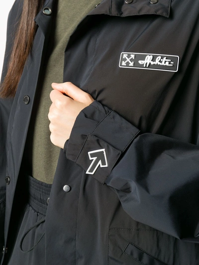 Shop Off-white Logo Patch Lightweight Jacket In Black