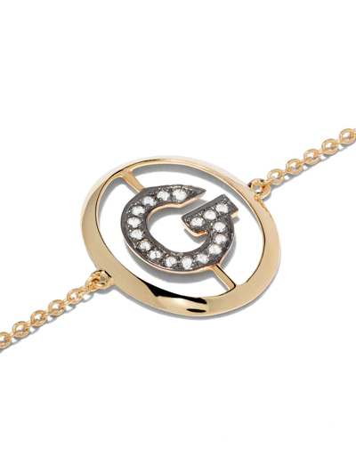 Shop Annoushka 18kt Yellow Gold Diamond Initial G Bracelet In 18ct Yellow Gold