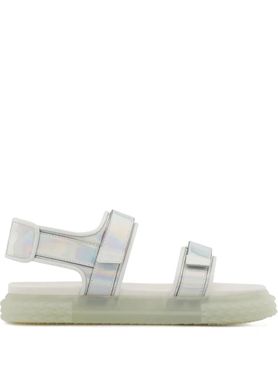 Shop Giuseppe Zanotti Blabber Gummy Open-toe Sandals In White