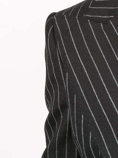 Shop Dolce & Gabbana Pinstriped Single Button Blazer In Black