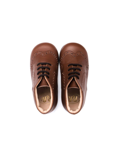 Pèpè Embossed Lace-up Boots In Brown