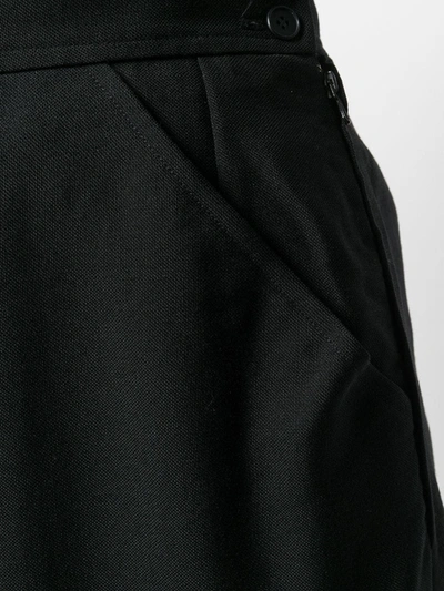 Pre-owned Saint Laurent 1980's Straight Skirt In Black