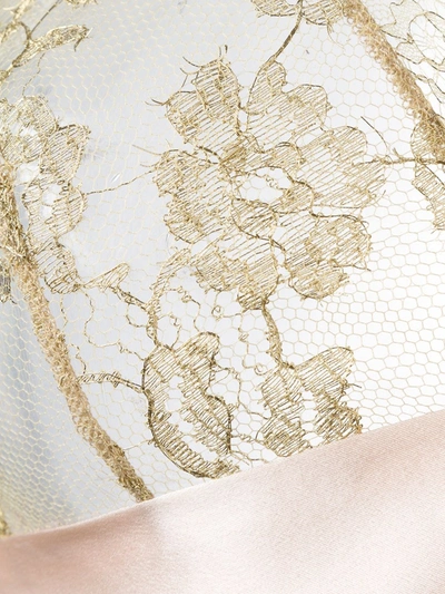 Gilda & Pearl Harlow Gold Lace Boudoir Bra In Pink