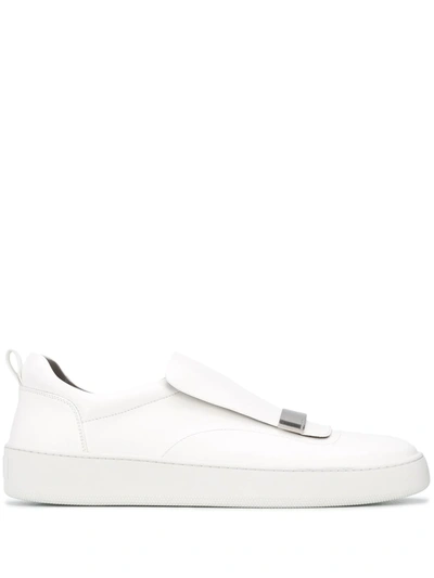 Shop Sergio Rossi Addict Slip-on Sneakers In White