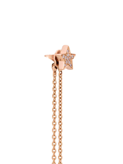 Shop Alinka 18kt Rose Gold Stasia Diamond Chain Drop Earring In Metallic