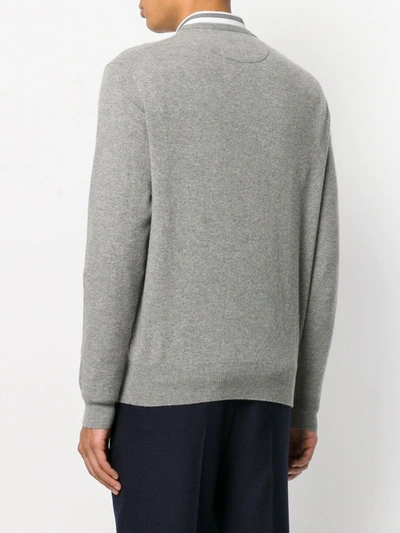 Shop Polo Ralph Lauren Long Sleeved Sweater In Grey