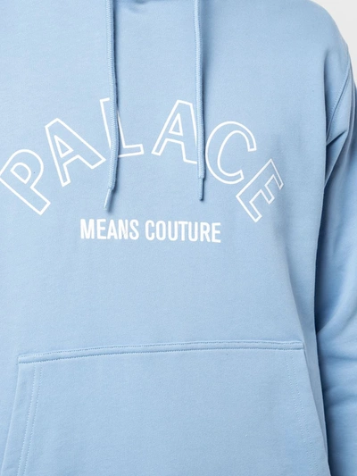 Shop Palace Couture Logo-print Hoodie In Blue