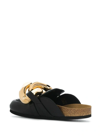 Jw Anderson Chain Calf Leather Loafers In Black
